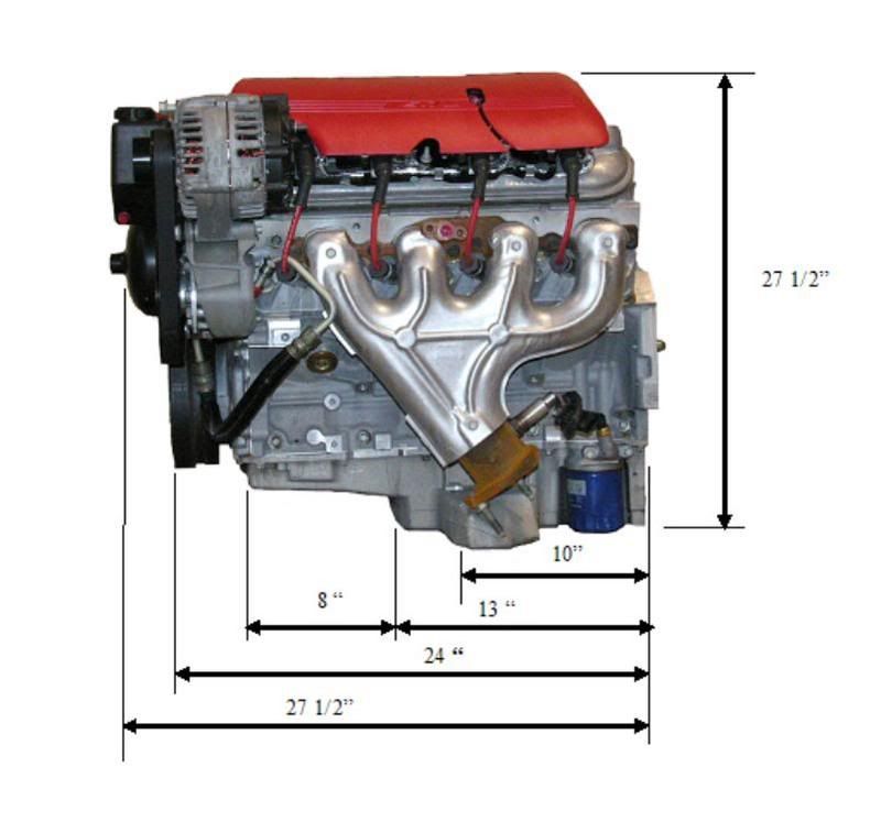 LS2 engine dimensions